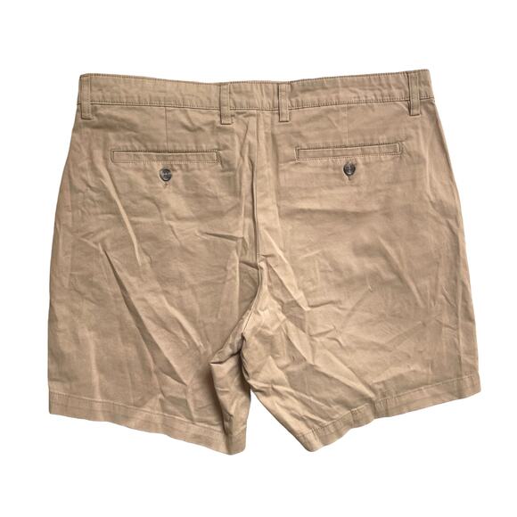 Slate & Stone NWT Men’s Khaki Chino 7'' Shorts Size 36 Twill Pockets Flat Front - Picture 6 of 6